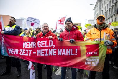 Verdi Warnstreik-stock-foto