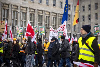 Verdi Warnstreik Berlin-stock-foto