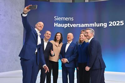 Siemens Hauptversammlung 2025-stock-foto