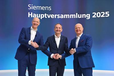 Siemens Hauptversammlung 2025-stock-foto