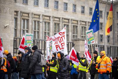 Verdi Warnstreik Berlin-stock-foto
