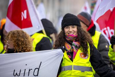 Verdi Warnstreik Berlin-stock-foto