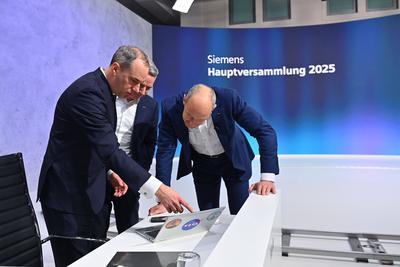 Siemens Hauptversammlung 2025-stock-foto