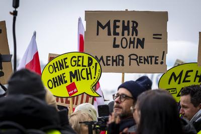 Verdi Warnstreik Berlin-stock-foto