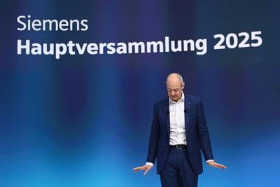 Siemens Hauptversammlung 2025-stock-foto