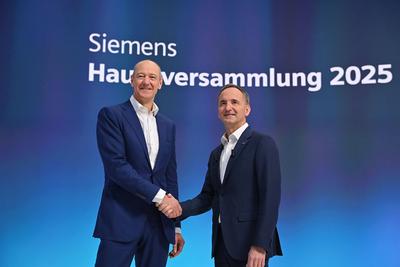 Siemens Hauptversammlung 2025-stock-foto