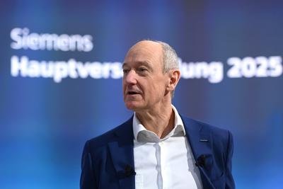 Siemens Hauptversammlung 2025-stock-foto