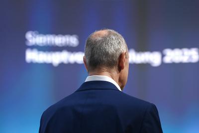 Siemens Hauptversammlung 2025-stock-foto