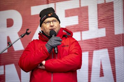 Verdi Warnstreik-stock-foto