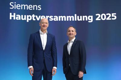 Siemens Hauptversammlung 2025-stock-foto