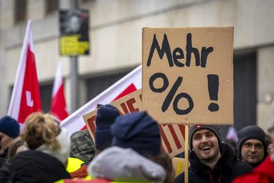 Verdi Warnstreik Berlin-stock-foto
