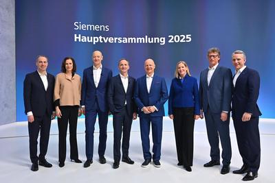 Siemens Hauptversammlung 2025-stock-foto