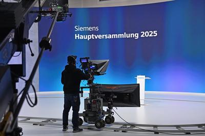 Siemens Hauptversammlung 2025-stock-foto
