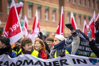 Verdi Warnstreik Berlin-stock-foto