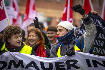 Verdi Warnstreik Berlin-stock-foto