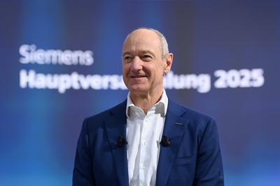 Siemens Hauptversammlung 2025-stock-foto