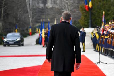 BUCHAREST: Romanian President Klaus Iohannis - resignation farwell ceremony-stock-photo