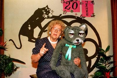 Trude Unruh (GER/Parteivorsitzende DIE GRAUEN PANTHER) feiert 20-j?hriges Partei-Jubil?um-stock-foto