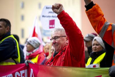 Verdi Warnstreik Berlin-stock-foto