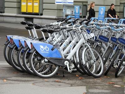 Foto Manuel Geisser 24.10.2023 Luzern Schweiz Bild : Nextbike Mietvelos *** Photo Manuel Geisser 24 10 2023 Lucerne Swit-stock-foto