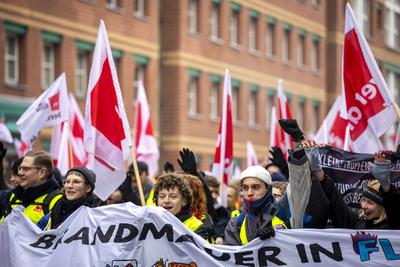 Verdi Warnstreik Berlin-stock-foto
