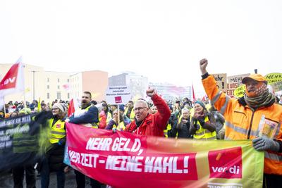 Verdi Warnstreik Berlin-stock-foto