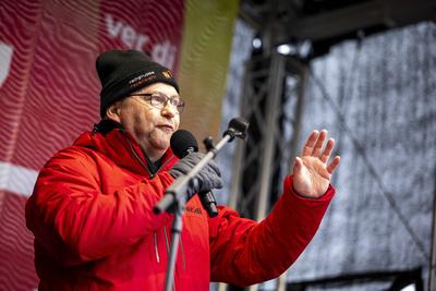 Verdi Warnstreik-stock-foto