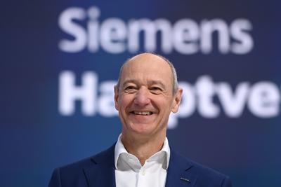 Siemens Hauptversammlung 2025-stock-foto