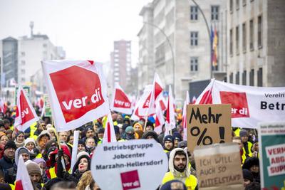 Verdi Warnstreik Berlin-stock-foto