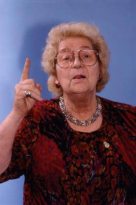 Trude Unruh Trude Unruh, deutsche Politikerin, Mitbegr?nderin des Senioren-Schutz-Bundes: Graue Panther, Bundesvorsitzen-stock-foto