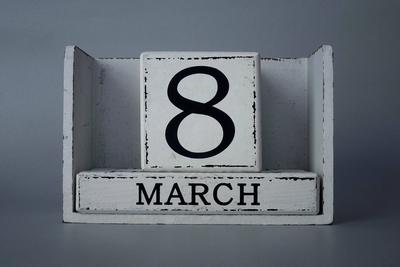 30 05 2017 Datum 8 M?rz Internationaler Frauentag Frauentag international 8 M?rz Datum-stock-photo