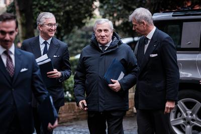 Rome, Anniversary of the signing of the Lateran Pacts. Antonio Tajani Minister of Foreign Affairs.-stock-foto