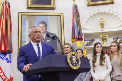 Robert F Kennedy Jr Sworn-in as Secretary of HHS-stock-photo