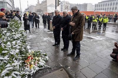 Commemorating suspescted terror attack-stock-foto