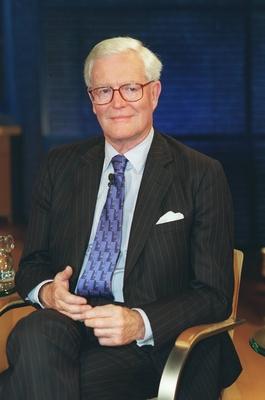 Lord Douglas Hurd in Sabine Christiansen (ARD) 09/00 urb Mann England Gro?britannien ehem. ehemaliger britischer Au?enm-stock-photo