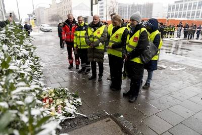 Commemorating suspescted terror attack-stock-foto