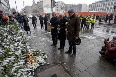 Commemorating suspescted terror attack-stock-foto