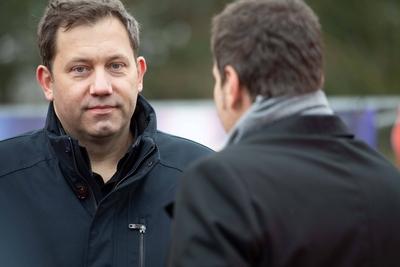 Lars Klingbeil bei ThyssenKrupp Steel-stock-foto