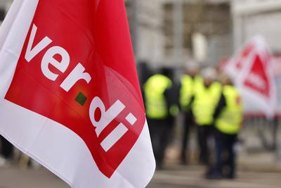 Verdi-Demo in Bonn-stock-foto