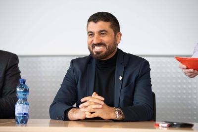 Lars Klingbeil bei ThyssenKrupp Steel-stock-foto