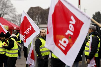 Verdi-Demo in Bonn-stock-foto