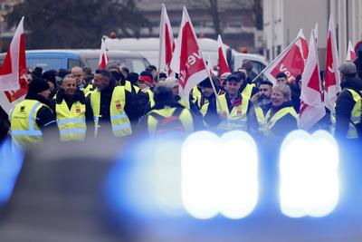 Verdi-Demo in Bonn-stock-foto