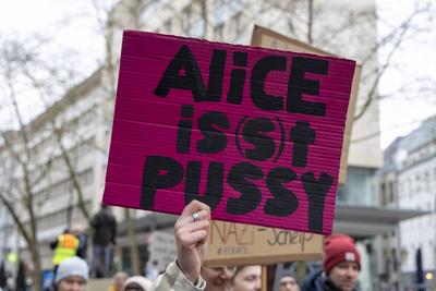 Demonstration der Queeren Community gegen Friedrich Merz, gegen die CDU und AFD in K?ln.-stock-photo