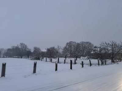 Oberlausitz - Erneuter Wintereinbruch in der Oberlausitz-stock-foto