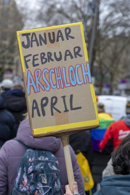 Demonstration der Queeren Community gegen Friedrich Merz, gegen die CDU und AFD in K?ln.-stock-photo