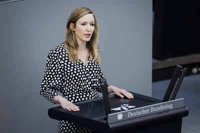 Ottilie Klein, Mitglied des Deutschen Bundestages (CDU/CSU), aufgenommen im Rahmen der Sitzung des Deutschen Bundestage-stock-foto