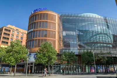 Blueman group, Eichhornstrasse, Potsdamer Platz, Tiergarten, Mitte, Berlin, Deutschand *** Blueman group, Eichhornstrass-stock-foto