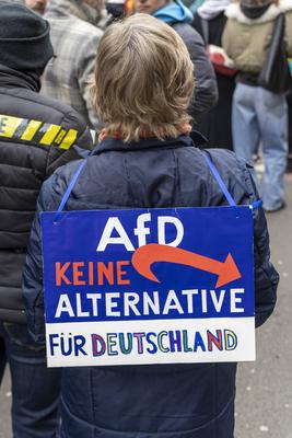 Demonstration der Queeren Community gegen Friedrich Merz, gegen die CDU und AFD in K?ln.-stock-photo