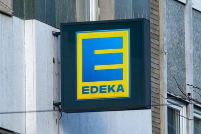 D?sseldorf 12.02.2025 Edeka Lebensmittel Supermarkt D?sseldorf Nordrhein-Westfalen Deutschland *** D?sseldorf 12 02 2025-stock-foto