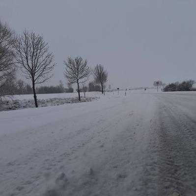 Oberlausitz - Erneuter Wintereinbruch in der Oberlausitz-stock-foto